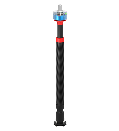 Telescopic spindle extension T3 for butterfly valves with flange bell and position indicator